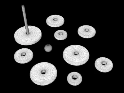 Stacking Rings Toy 3D model