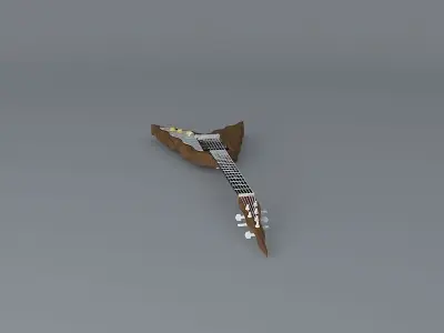 Wavy V guitar Free 3D model