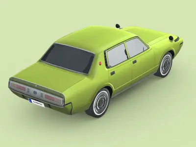 Toyota Crown MK4 1971 Low-poly 3D model