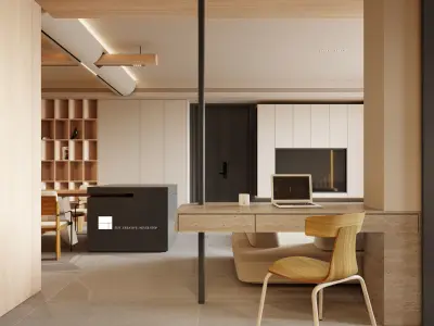 Modern Elegance  3D Model of a Luxurious Living Space 3D model