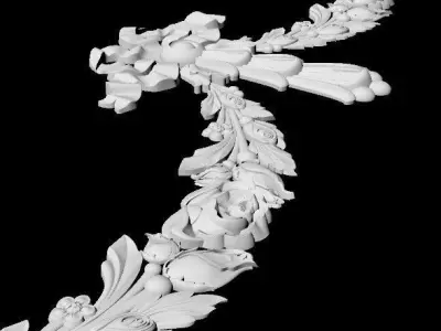 Central decor ornament for furniture 3D model 859