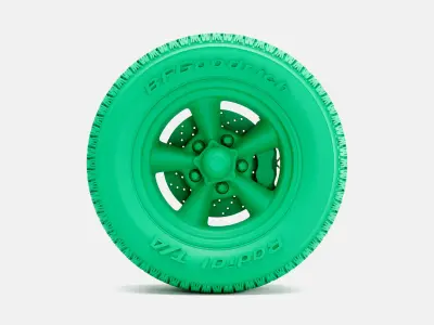 15x7 Torq Thrust D Wheel BFGoodrich Radial Tire 3D print model
