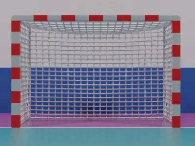 Standard Futsal Goal 3D model