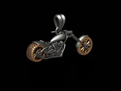 Motorcycle chopper pendant 3d 3D print model
