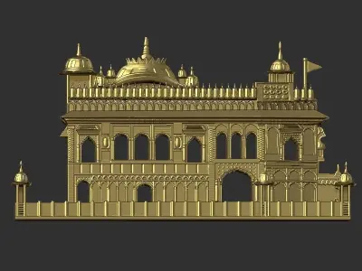 2d Golden Temple  3D print model