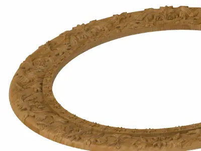 Carved picture frame STL 3D model 122