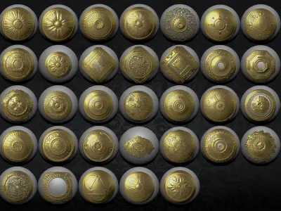 132 Ornament 4K Brushs 3D model