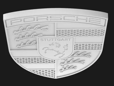 Porsche logo 01 3D print model