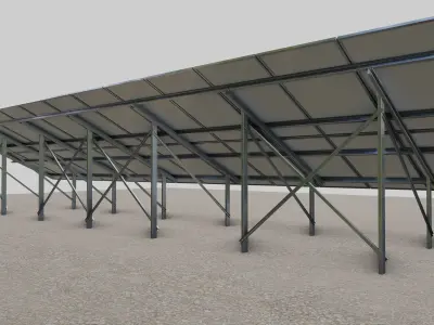 Solar Panel Steel Construction Type 5 3D model
