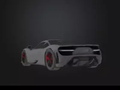 Photorealistic 3D Model of a Modern Sports Car Low-poly 3D model