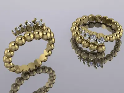 Jewelry Ring Gold 3D print model 31