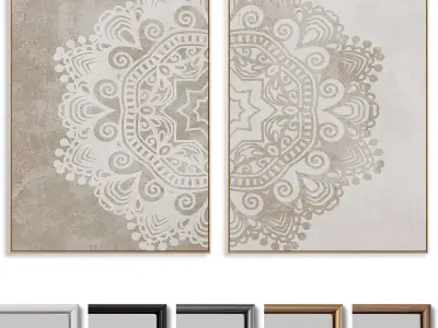 Abstract Painting Frame set 3D model 255