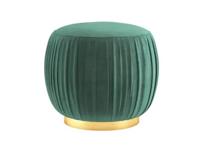 Ruched Ottoman - Luxurious 3D Model 3D model