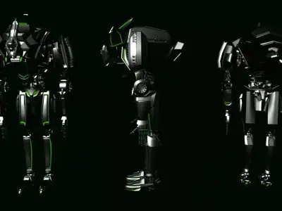 Robot three robots Free 3D model