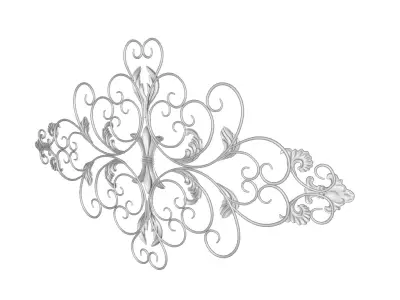 Stratton Home Decor Ornate Scroll Wall Decor 3D model