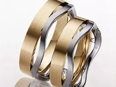 Wedding rings 012 3D print model