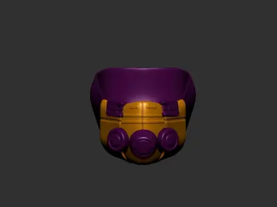 helmet high poly sculpt 3d printable  3D model 17