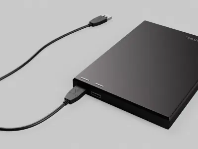 Generic External Hard Drive - GameReady Low-poly 3D model