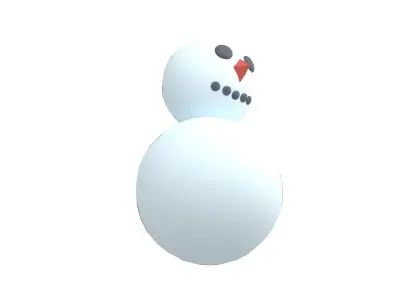 Snow Man v1 001 Low-poly 3D model