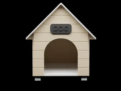 Dog House Free low-poly 3D model