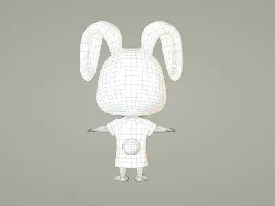 cartoon rabbit 3D model 3