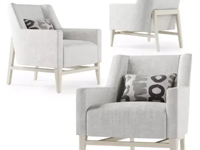 Trestle lounge chair 3D model