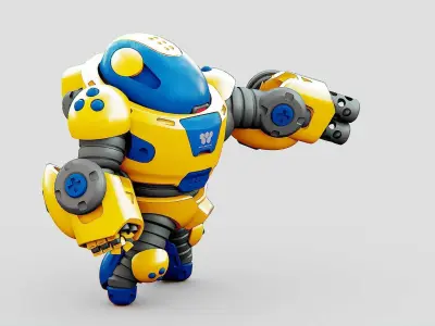 TOY BOT ARNOLD  Rigged for Unreal Engine - Unity - MIXAMO 3D model