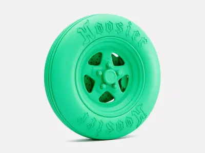 15x5 Weld Pro Star Wheel Hoosier Front Runner Tire 3D print model