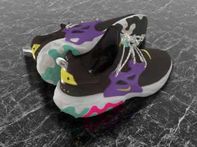 NIKE 3D RUNNING SHOES -REACT PRESTO Low-poly 3D model