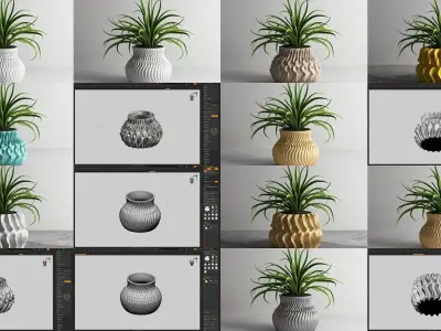 20 vase pot 3d print pack collection