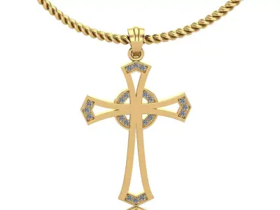 Cross pendant Free 3D print model