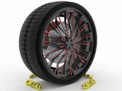 ORTAS CAR WHEEL RIM 99-100 GAME READY WHEEL 3D Model Pack