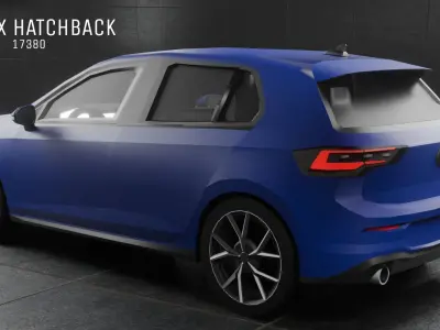 Volkswagen Golf GTi Low poly Low-poly 3D model