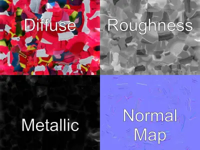 Neon Running Trainer Model Pack Low-poly 3D model