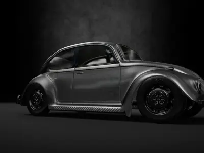Volkswagen Beetle  Low-poly 3D model