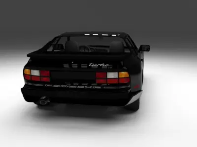 Porsche 944 turbo with interior 3D model