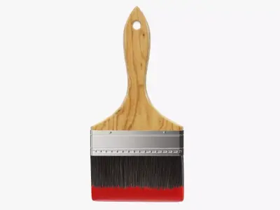 Wide painting brush 02 3D model