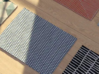 Modern Rug Collection Low-poly 3D model