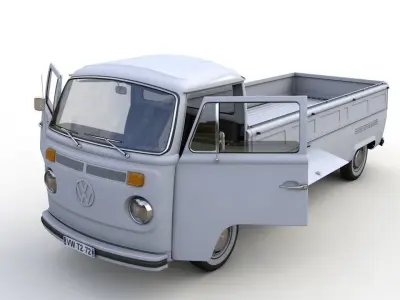 Volkswagen T2 Kemperink Special Pickup 1976 3D model