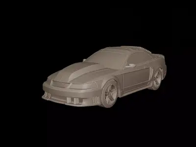 custom Mustang Saleen 2001 3d print model 3D print model