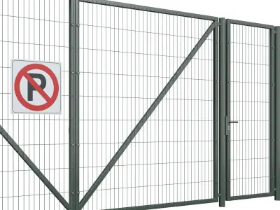 Metal Fence 3 3D model