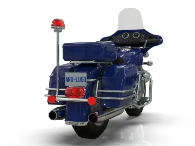Police Motorcycle Lowpoly  Low-poly 3D model
