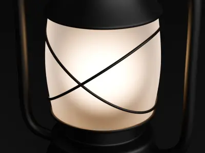 Black Lantern Free low-poly 3D model