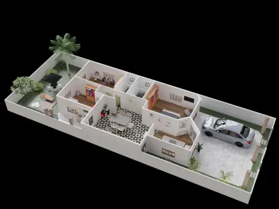 3D Plan Floor House  3D model