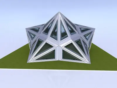 Pointed Diamond Pattern structure 3D model