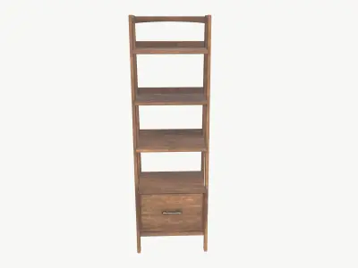 Book shelf Low-poly 3D model