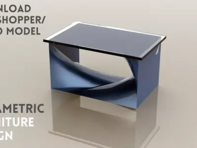 Download Parametric Table Design Grasshopper Rhino 3D model 3D model