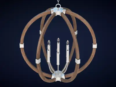 Bastian Orb Chandelier Low-poly 3D model