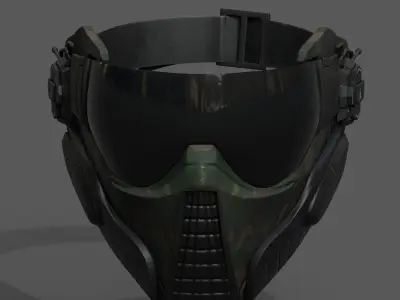 Scifi mask helmet futuristic technology space millitary  Low-poly 3D model