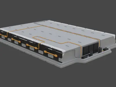 EV Battery Low-poly 3D model